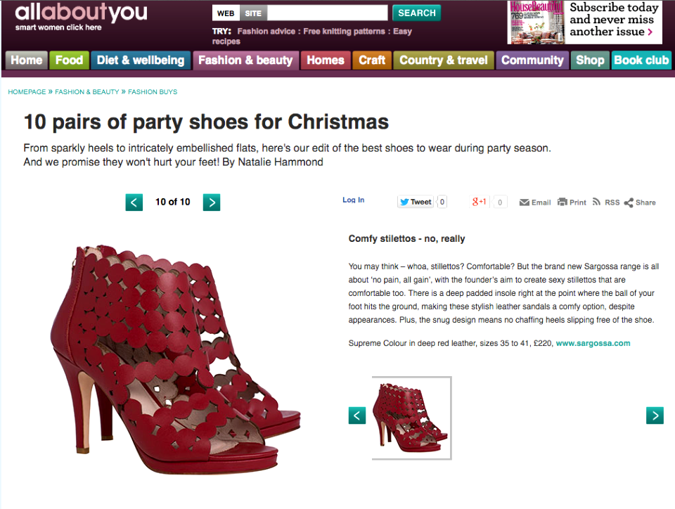 All About You magazine suggests Sargossa