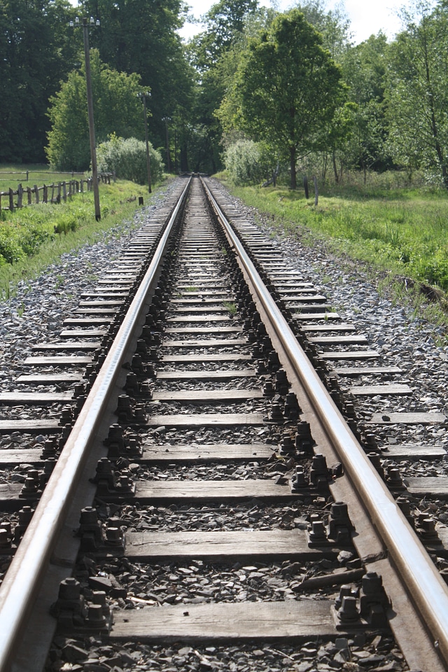 Direction tracks train photo