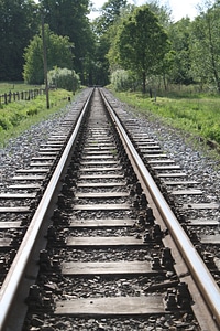 Direction tracks train photo