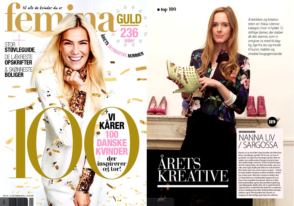 Nanna Liv nominated as Top 100 Gold Women in Femina magazine DK.