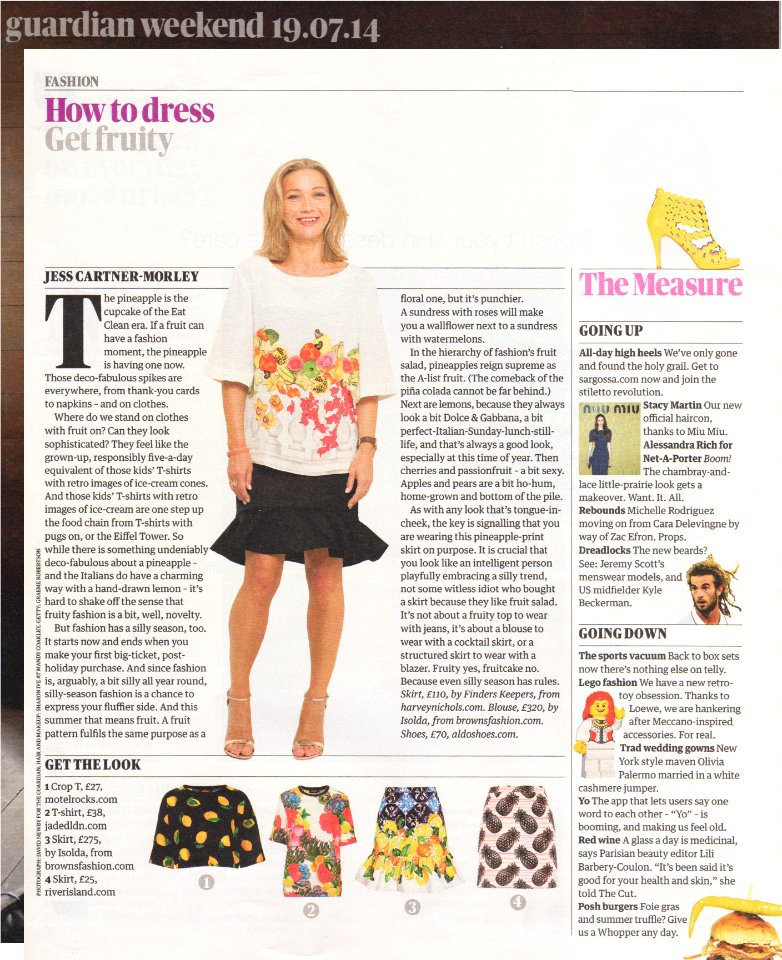 The Guardian with Sargossa Supreme Yellow recommended by Jess Cartner-Morley