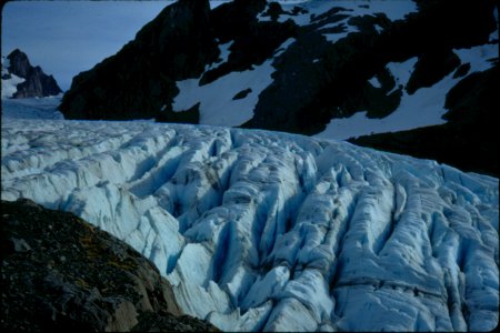 Crevasses glacier blue ice NPS Photo photo