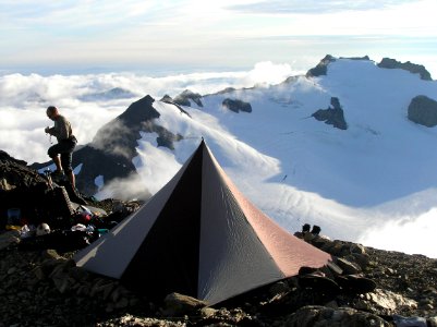 backpacking alpine mountains peaks tent camping visitor nps photo