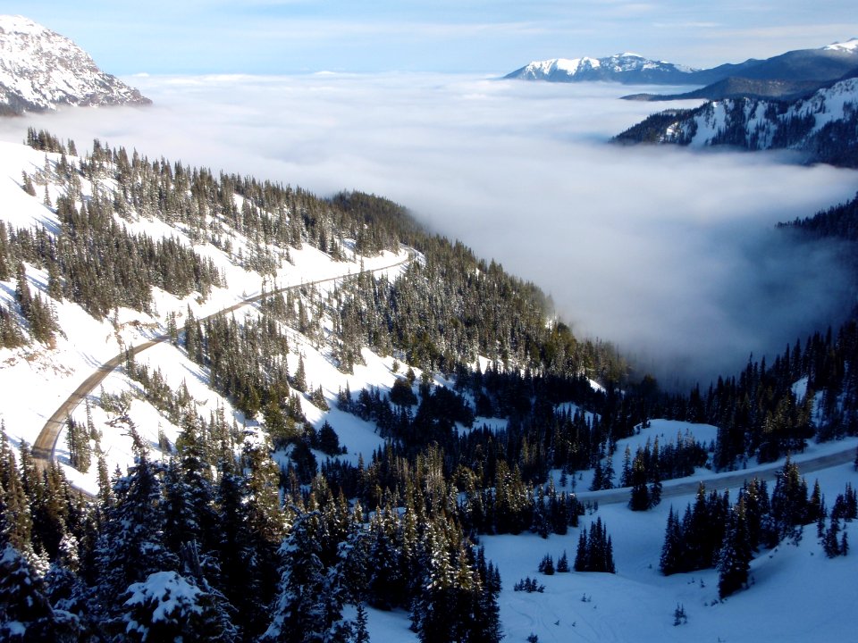 clouds valley hurricane ridge road scenic