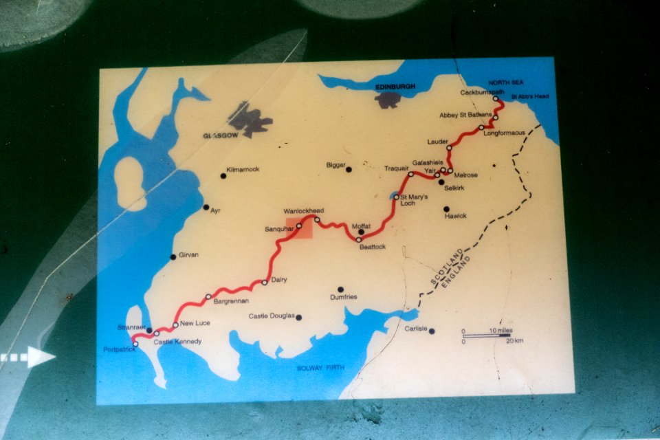 Southern Upland Way map