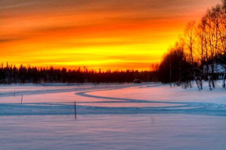 beau coucher de soleil ... à 17 h !