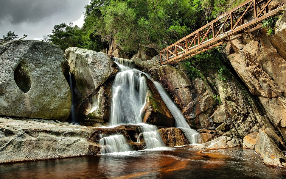 Falls orange water nature