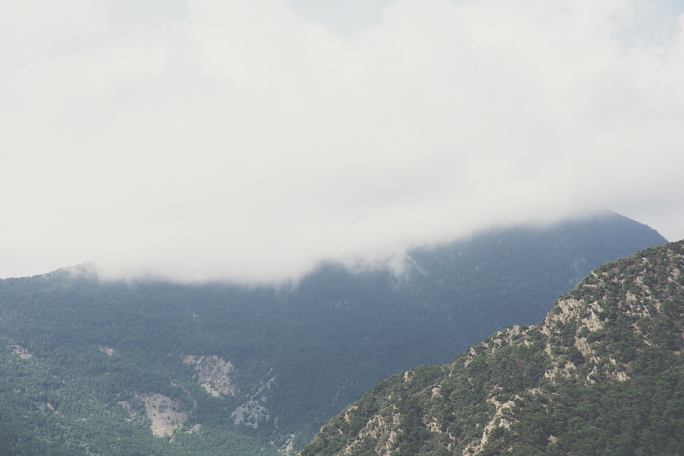 Landscape mountain range weather
