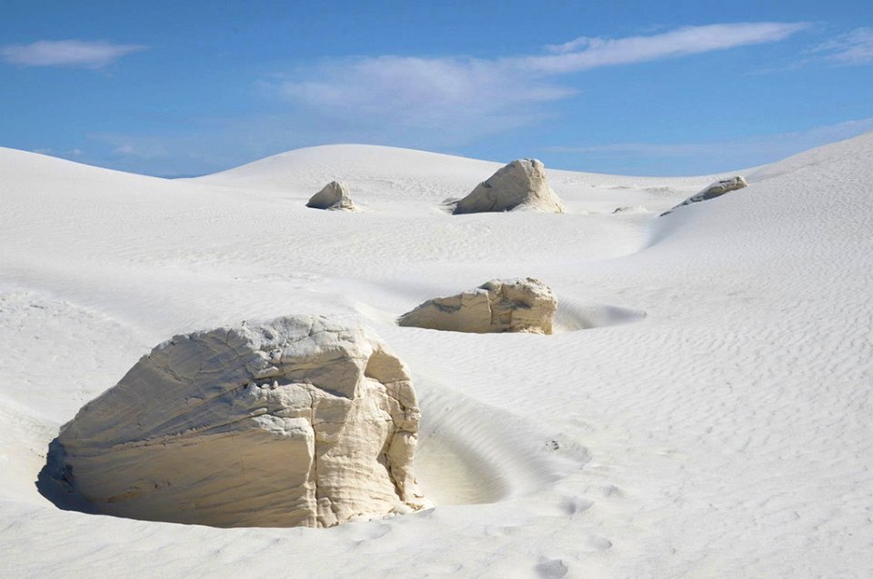 White Sands National Monument New Mexico Yardangs
