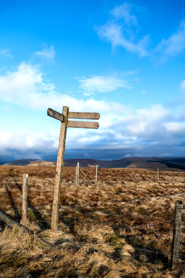 Signpost on Black Hill