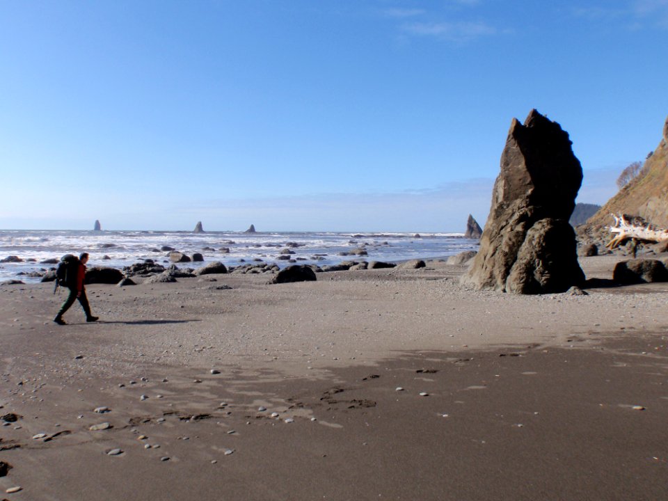 backpacker beach seastack sand nps photo