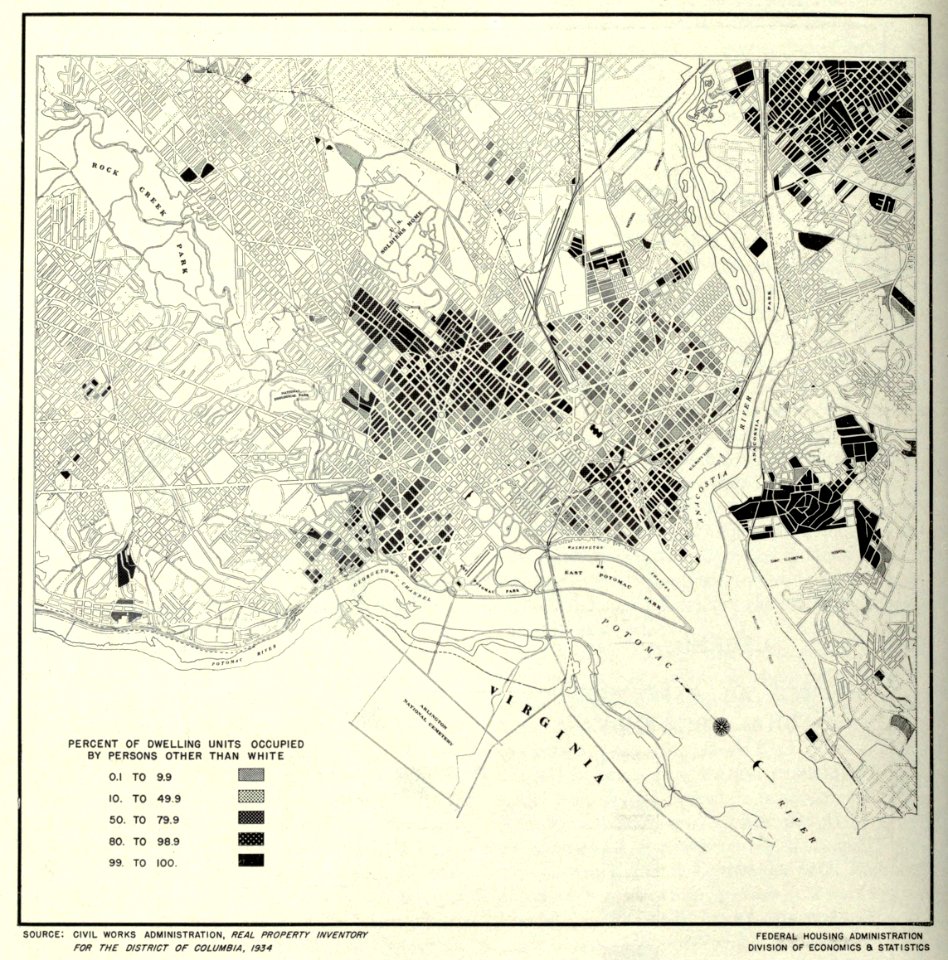 Pattern of Non-White Population, 1934