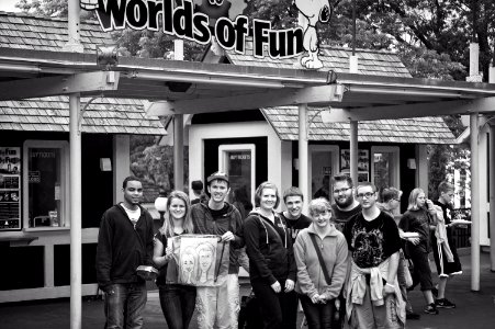 Ignition Worlds of Fun Group Photo BW
