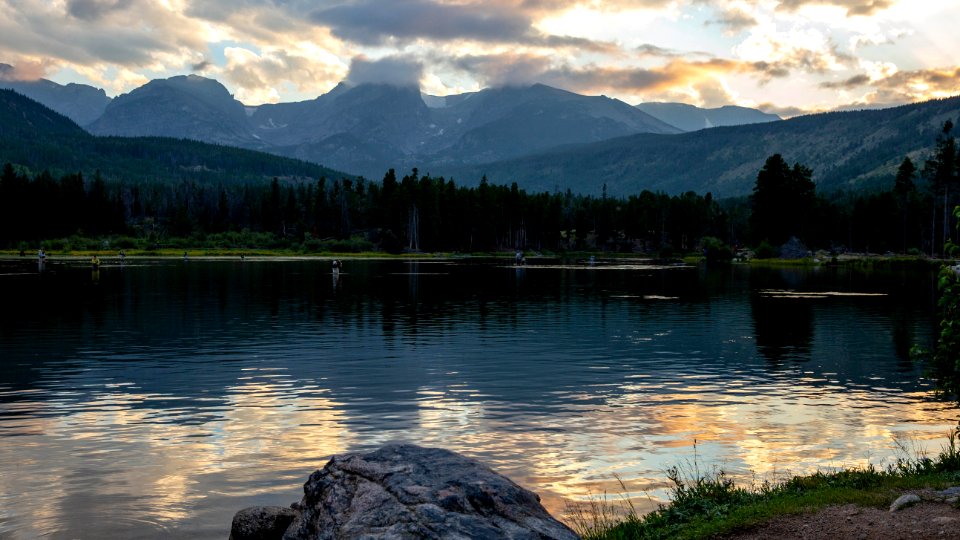 Fishermen at Sprague Lake photo