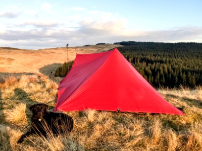 Trailstar in evening sunlight on Shield Rig
