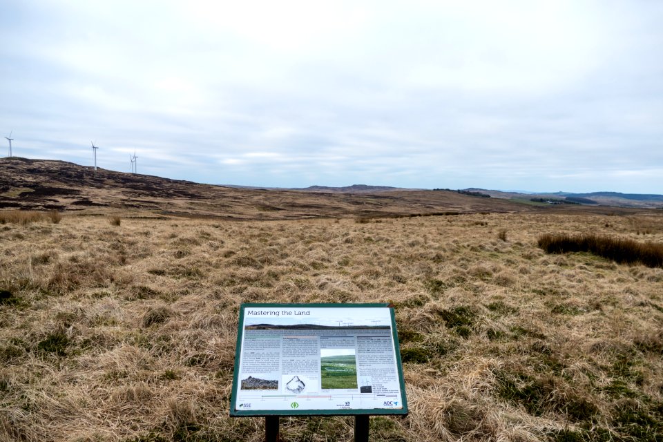 Information board by Balmurrie Fell