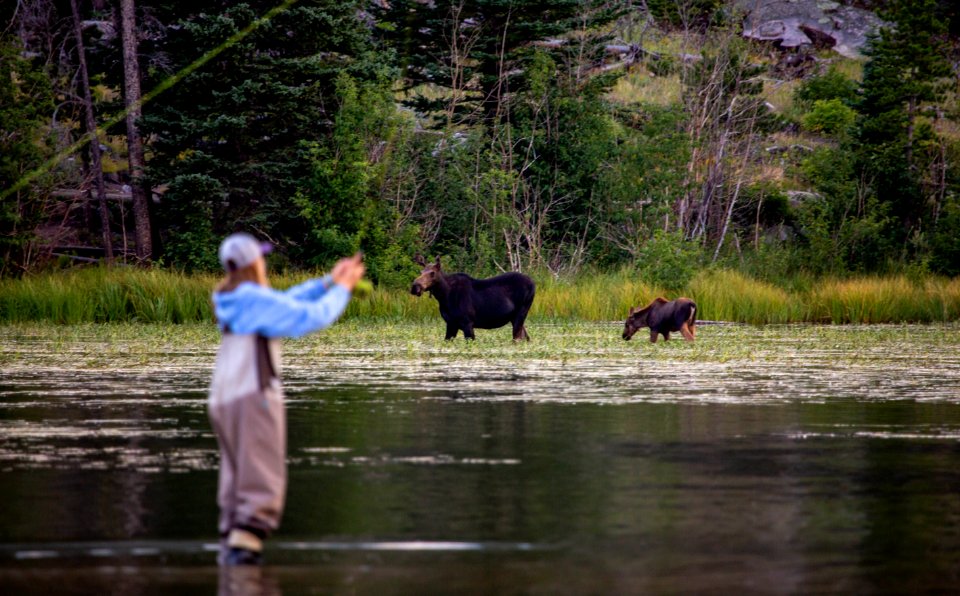 Fishermen at Sprague Lake photo