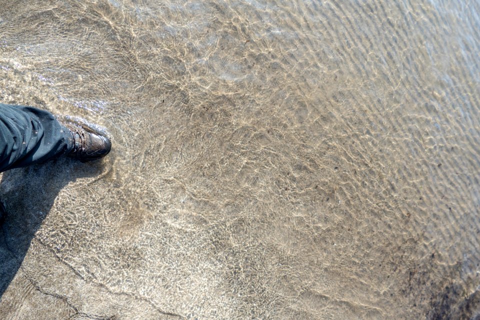Dipping Boots in Irish Sea at Portpatrick