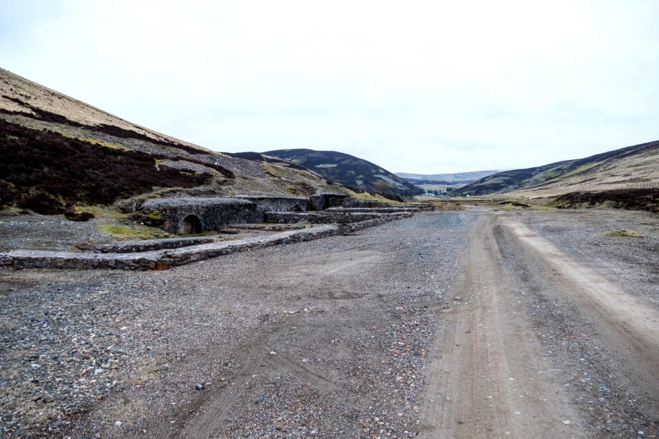 Old lead mine buildings at Wanlockhead