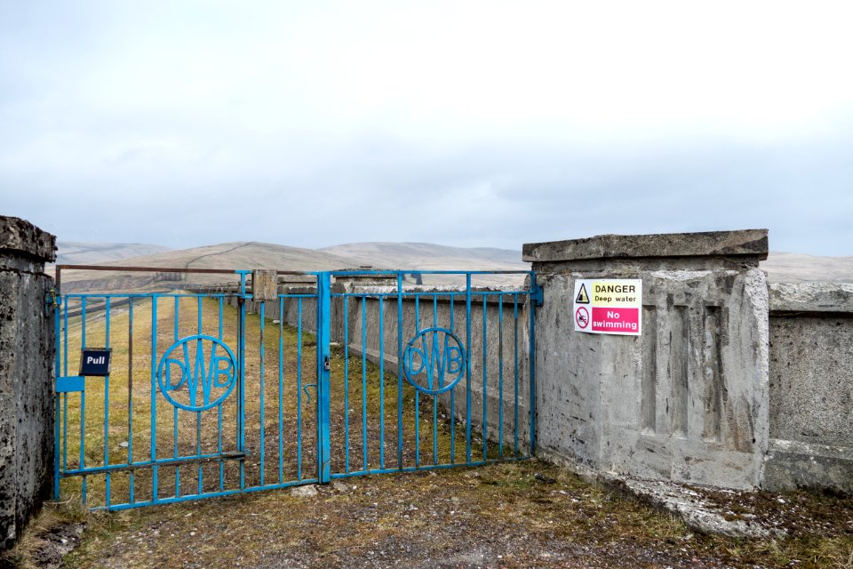 Gate on dam at Daer Reservoir