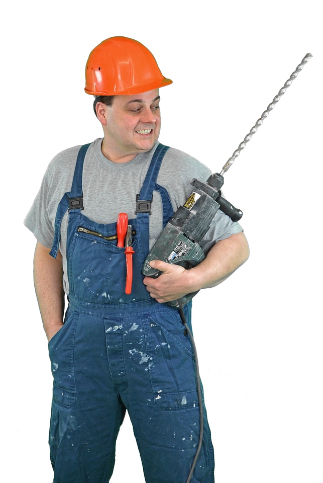 Hammer drill demolition construction work