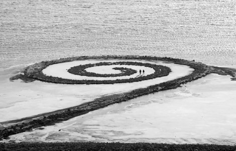 The art and place. Spiral Jetty by Robert Smithson. 1970 photo
