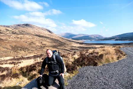 David and Inca at Loch Dee