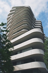 Exterior urban balconies photo