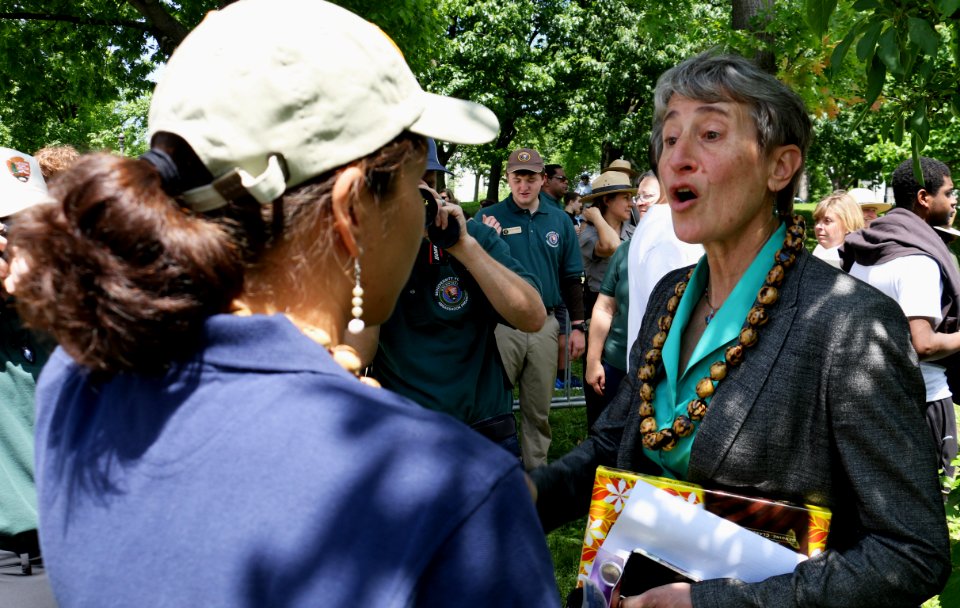 Julia and Secretary Jewell