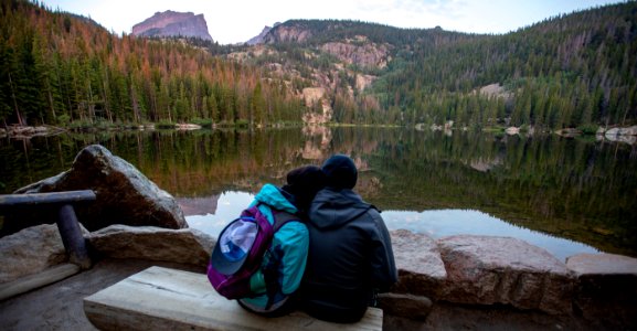 Visitors enjoying Rocky Mountain National Park