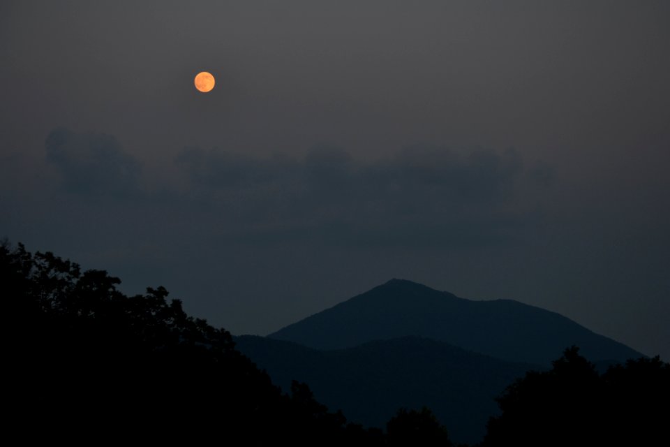 Moonrise over Sharp Top Mountain July 2014