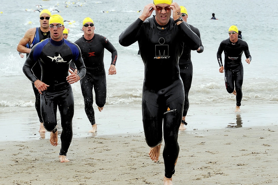 Beach athletes fitness