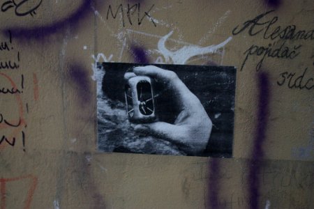 Photo on Graffiti Wall, Prague