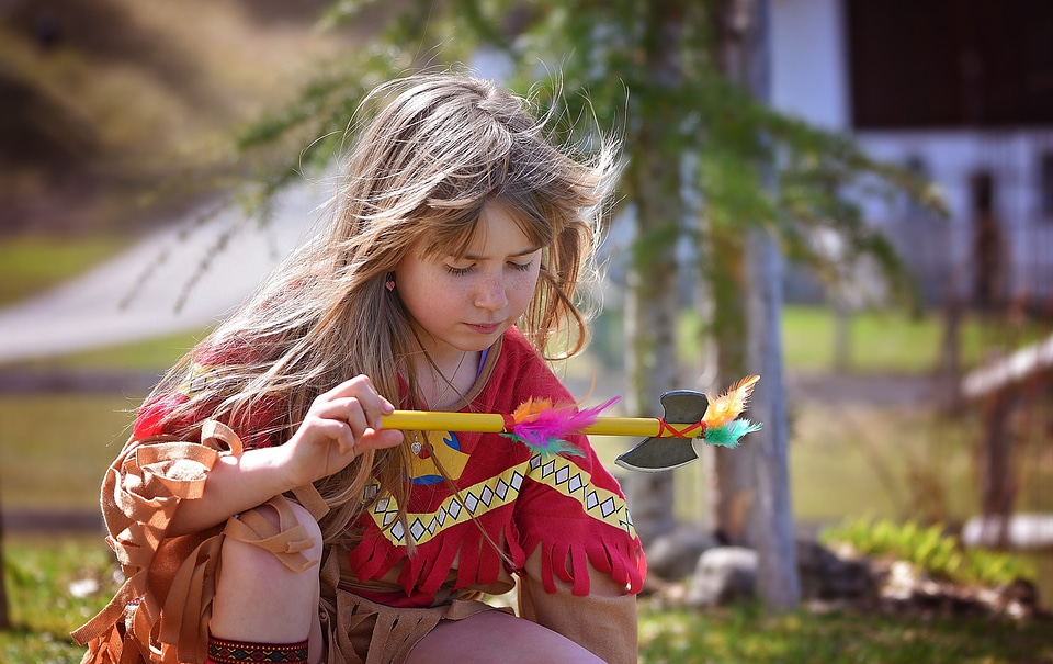 Blond long hair indians