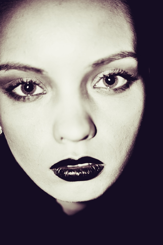 View beauty dark background
