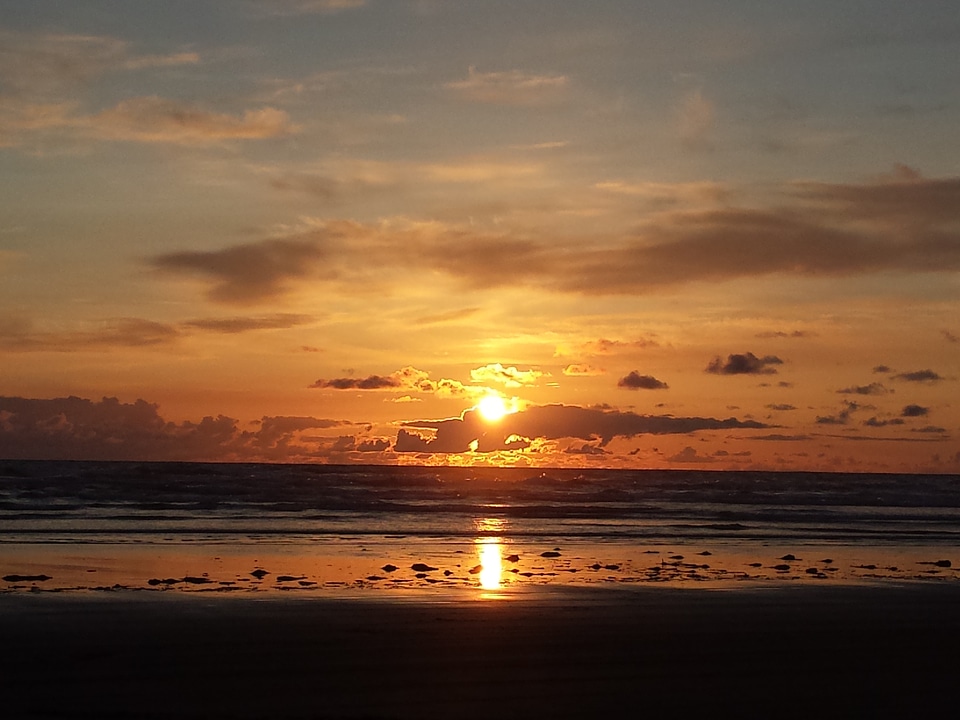 Beach sunset background sky photo