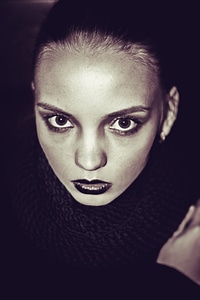 View beauty dark background