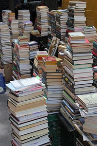 Old books street sale photo