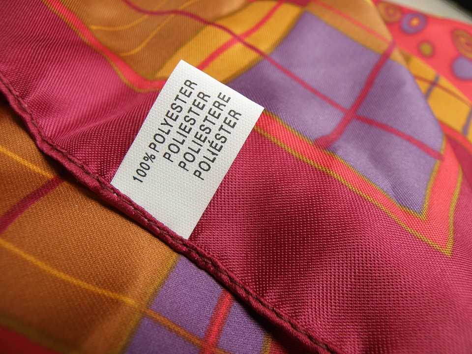 Polyester tickets clothing