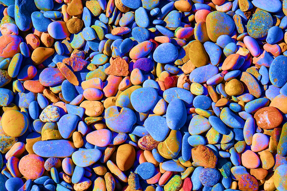 Beach river colorful
