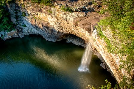 Low Flow DeSoto Falls From Above