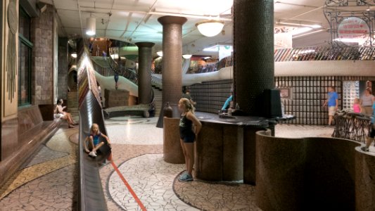 End of the City Museum's three story slide