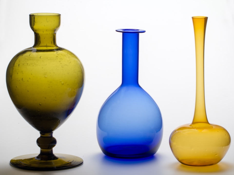 Colorful glass deco