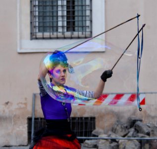 Street Performer Bubble Blowing Rome