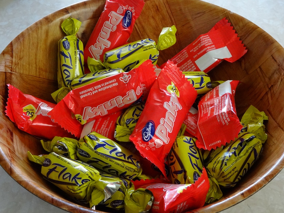 Candy salad bowl chocolate