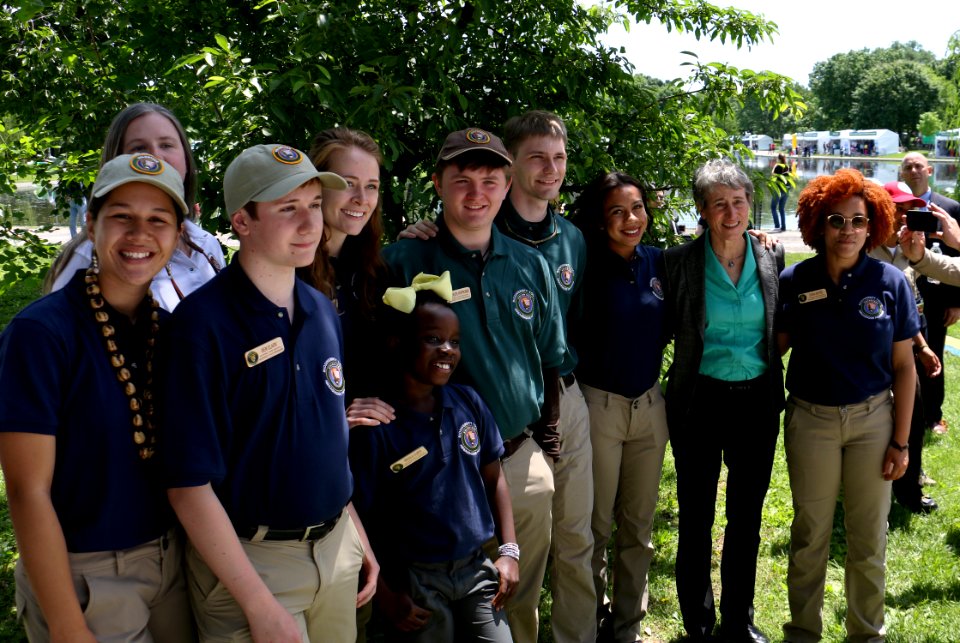 The Biodiversity Youth Ambassadors with Secretary Jewell