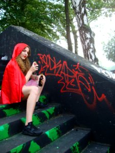 Little red writing hood