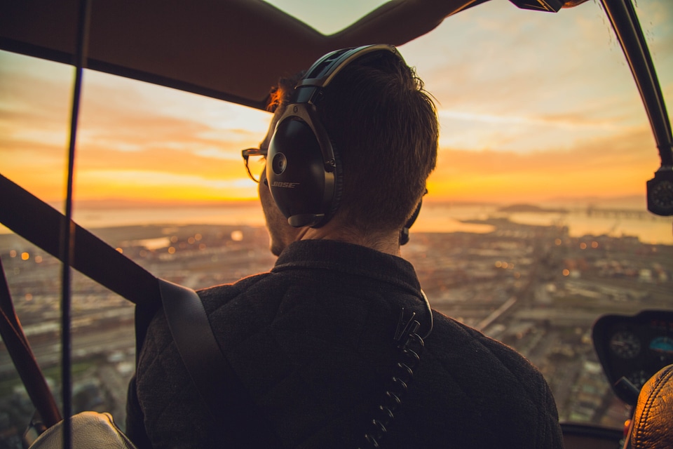 Flying flight headphones