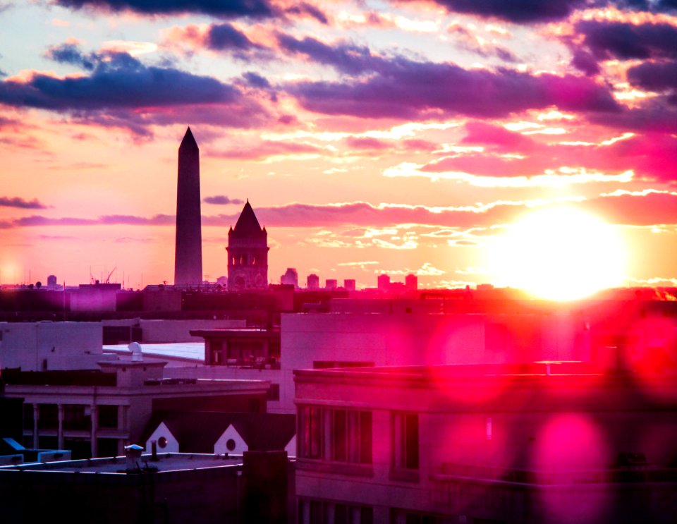 Washington Monument at Sunset