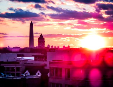 Washington Monument at Sunset